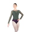 Ballet Rosa Dans Top Natasha olijf dansshirt met lange mouw