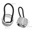 Alista Dancer Basics Alista Plastic Snap Hair Tie with White Rhinestones