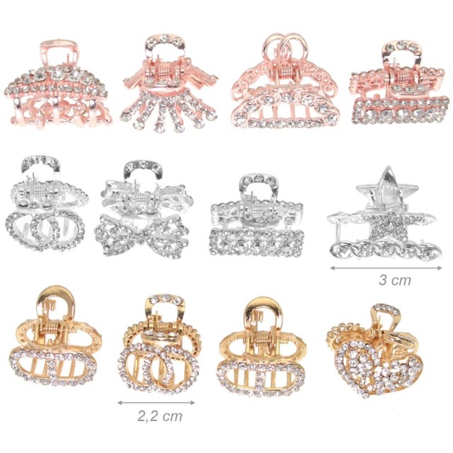Alista Dancer Basics Alista Rhinestone Mini Metal Hair Claw