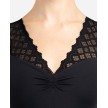 Lulli luxe Balletpakje V-hals van Kant Cantarella zwart