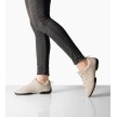 Suny Anna Kern 180 Beige Dames Danssneakers met Splitzool van licht gebreid materiaal