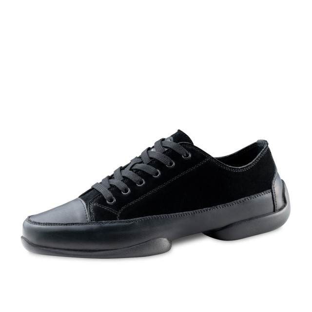 Suny Anna Kern 4005 zwarte Heren Danssneakers met Splitzool
