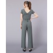 Temps Danse Robyn dames Ribbed Wrap Top