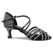 Portdance PD LEONOR Black Satin & Crystals Social Dansschoenen