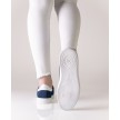 blauwe salsa danssneakers voor latin dansstijlen met twee draaipunten suny 7005 voor betere draaibewegingen