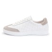 Suny Anna Kern 7020 Suede Wit-Beige Danssneakers met Volledig Zool en Draaipuntenool