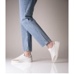 Suny Anna Kern 7020 Suede Wit-Beige Danssneakers voor binnen en buiten