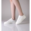 Suny Anna Kern 7025 Witte Nappa Leer Sneakers met volledige zool met een perfecte pasvorm