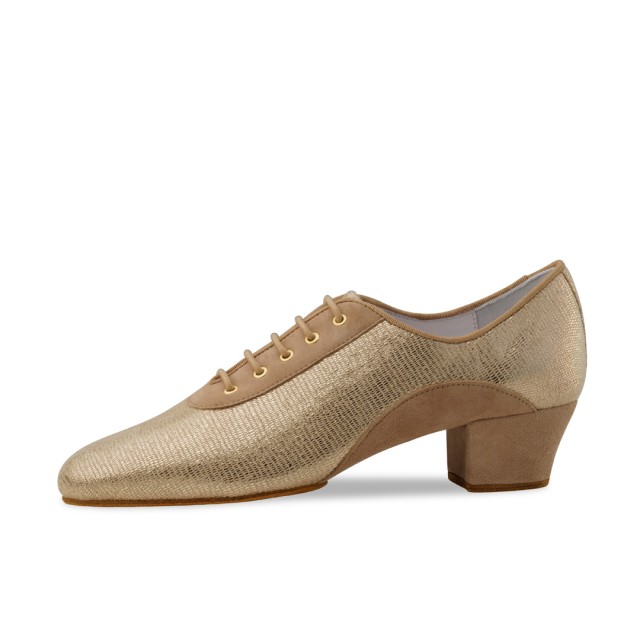 Anna Kern Brienne Goud Dames oefen dansschoenen met een lage hak