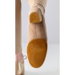 Anna Kern Brienne Goud Dames oefen dansschoenen met flexibele suede zool en een tussenzool