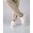 Suny-7420-Suede-Wit-Beige-Danssneakers-met-Volledig-Zool met veters
