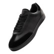 Suny Anna Kern 7430 Zwarte Nappa Leer Sneakers met volledige zool met veters