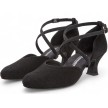 Comfortabele Diamant-zwarte-Dansschoenen-Dames-048-113-001 met kruisbandjes