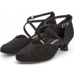 Diamant Dames Ballroom Zilver Reflex Dansschoenen 170-013-550 met een drukknoopsluiting