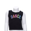 Papillon zwarte katoen Crop top