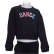 Papillon Zwarte Trui met ronde hals van Franse badstof DANCE 24PK2948 meisjes