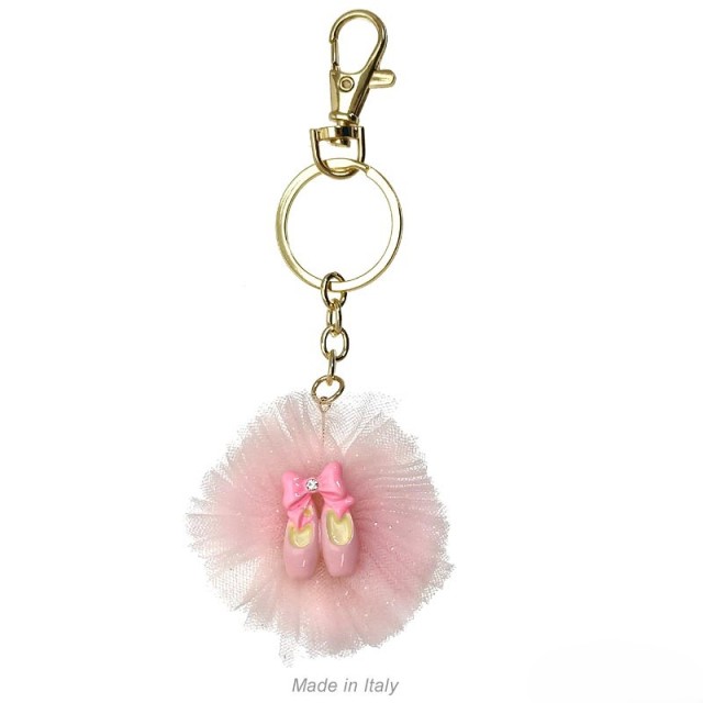 Alista Dancer Basics Ballerina Schoenen op Tule Metalen Sleutelhanger Roze