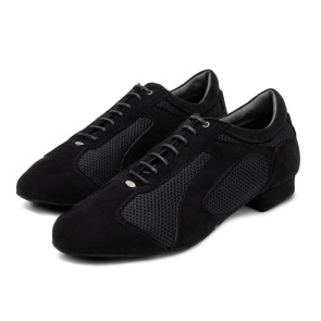 Portdance PD VICTOR DA SILVA Zwart Nubuck Mesh heren Dansschoenen met een handige instap