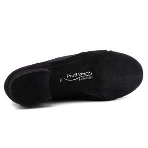 Portdance PD VICTOR DA SILVA Zwart Nubuck Mesh heren Dansschoenen met een logo op de zool
