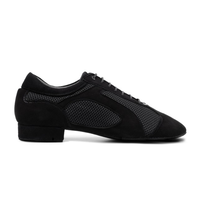 Portdance PD VICTOR DA SILVA Zwart Nubuck Mesh heren Dansschoenen met een splitzool