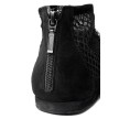 Portdance PD SWING 001 Zwart Nubuck dames Jazzschoenen met een rits op de achterkant