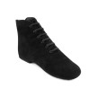 Portdance PD J004 Zwart Nubuck Damessneaker met een vetersluiting