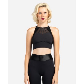 LULLI LUF692 Dames Hoge Hals Crop Top Sienna