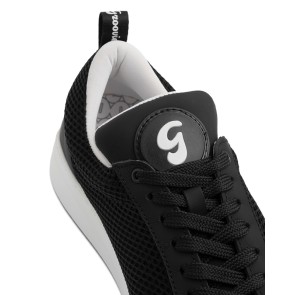 Portdance Groovies Oporto Zwarte leer Mesh Danssneakers met een comfortabele pasvorm