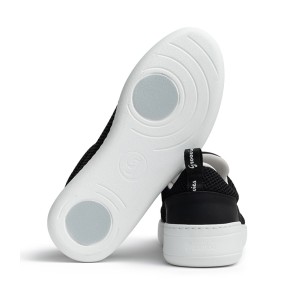 Portdance Groovies Oporto Zwarte leer Mesh Danssneakers met een flexibele zool