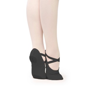 Papillon PK1014 zwarte canvas balletschoenen voor kinderen met splitzool