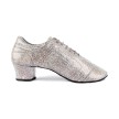 Portdance PD Saudade Zilver Lederen Mosaic dames dansschoenen met Cubaanse hak