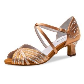 Anna Kern 1117-50 Esmee Flesh Satijn dames Dansschoenen
