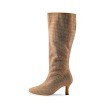 Anna Kern 1018-60 Soleil dames Danslaars Beige Microvezel met Strass