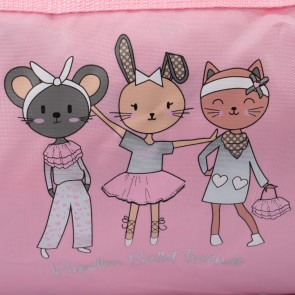 Papillon Roze Ballet Roltas 25PK9910-500 met BALLET FRIENDS print met diertjes