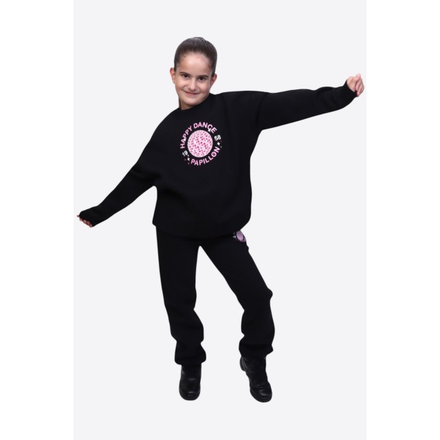  Papillon 2531PK2910-900 meisjes Zwarte Sportsweater “Happy Dance”
