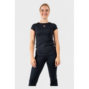Papillon 2532PA2906-900 dames Nylon Sport T-shirt "BUTTERFLY" – Zwart