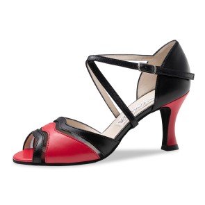 Werner Kern Portia Zwart-Rood lederen dames Dansschoenen