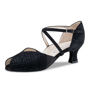 Werner Kern Harriet Zwarte Brocade dames Dansschoenen