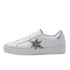 Werner Kern Heaven dames Witte Lederen Danssneakers met doorlopende zool