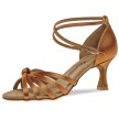 Diamant dames Satijn Latinschoenen model 109 flare hak