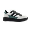 Portdance Groovies Helsinki Wit-Zwart-Groen Lederen Danssneakers