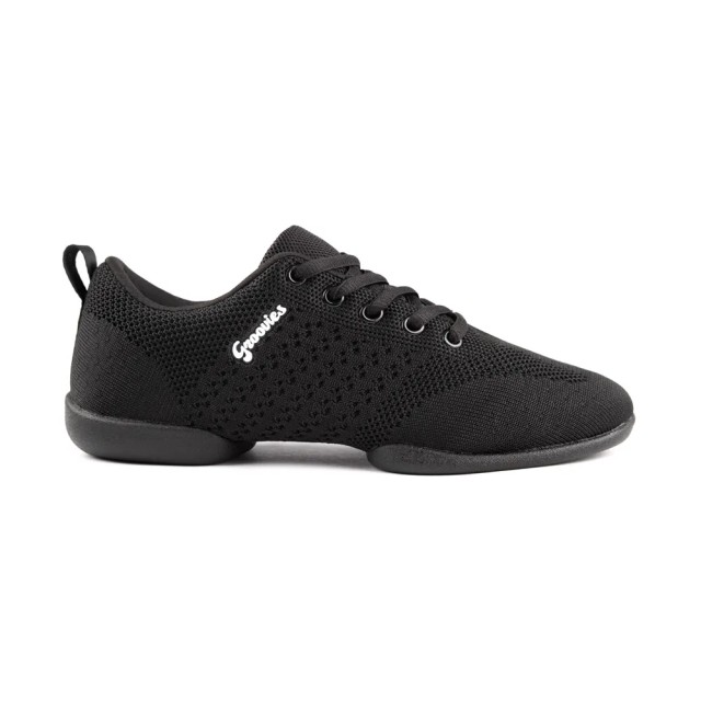 Portdance Groovies Trainer 01 Zwarte  Knitting Textiel Danssneakers