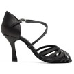 Portdance PD818 Zwart Satijn dames Dansschoenen