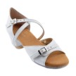PD636 Wit Lederen Dames Dansschoenen met hak 30mm