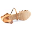 PortDance PD631  Dark Tan Satijn meisjes Dansschoenen met hak 45mm
