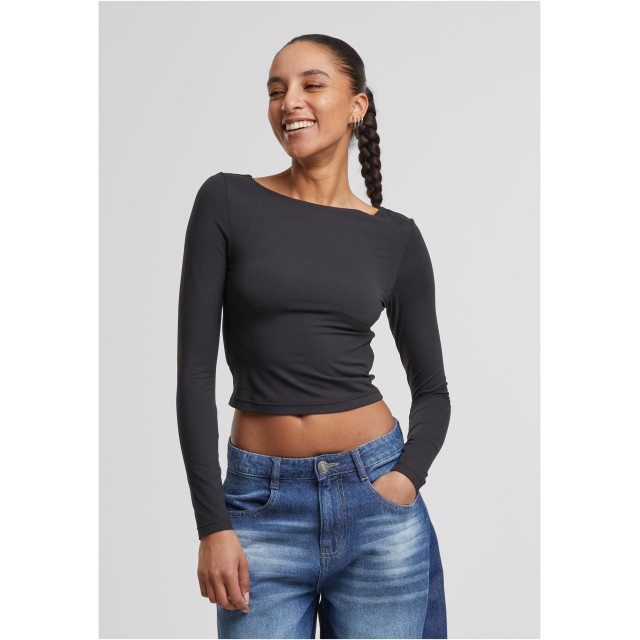 Urban Classics dames Slim Fit met lange mouwen
