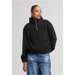 Urban Classics Zacht dames Sherpa-Sweatshirt met korte Ritssluiting TB8110