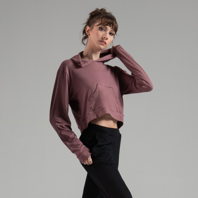 Ballet Rosa Ren AD dames Cropped Bamboo Hoodie