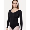Zwart dames Balletpakje met 7/8 Mouwen voor volwassenen Carré