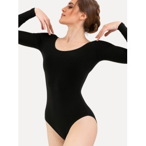 balletpakje-lange-mouwen-zwart-carre-voorkant